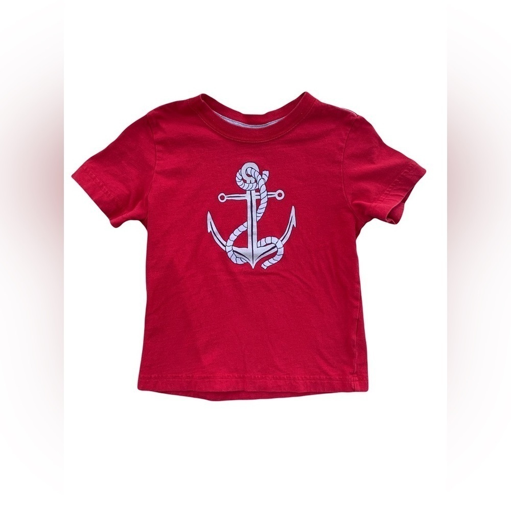 Hanna Andersson Size 110, 5, Red Anchor T-Shirt